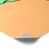 Schattigee afbeelding van een stegosaurus. 2 poster (Hoek)