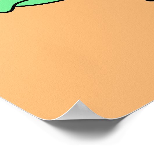 Schattigee afbeelding van een stegosaurus. 2 poster (Hoek)