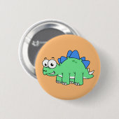 Schattigee afbeelding van een stegosaurus. 2 ronde button 5,7 cm (Voorkant /achterkant)