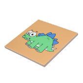 Schattigee afbeelding van een stegosaurus. 2 tegeltje (Zijkant)