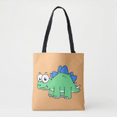 Schattigee afbeelding van een stegosaurus. 2 tote bag (Voorkant)