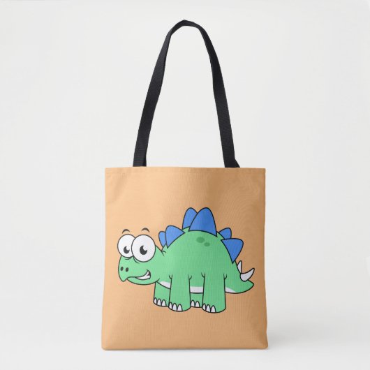 Schattigee afbeelding van een stegosaurus. 2 tote bag (Voorkant)