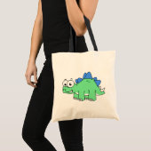 Schattigee afbeelding van een stegosaurus. 2 tote bag (Voorkant (product))