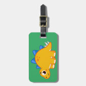 Schattigee afbeelding van een stegosaurus. bagagelabel (Voorkant verticaal)