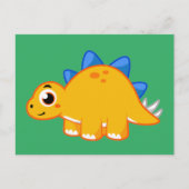 Schattigee afbeelding van een stegosaurus. briefkaart (Voorkant)