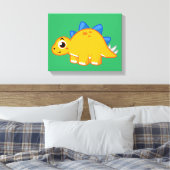 Schattigee afbeelding van een stegosaurus. canvas afdruk (Insitu (Slaapkamer))
