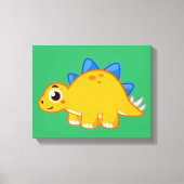 Schattigee afbeelding van een stegosaurus. canvas afdruk (Voorkant)