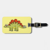 Schattigee afbeelding van een Stegosaurus dinosaur Bagagelabel (Voorkant horizontaal)
