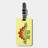 Schattigee afbeelding van een Stegosaurus dinosaur Bagagelabel (Voorkant verticaal)