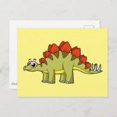Schattigee afbeelding van een Stegosaurus dinosaur Briefkaart (Voorkant / Achterkant)