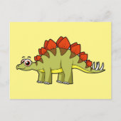 Schattigee afbeelding van een Stegosaurus dinosaur Briefkaart (Voorkant)
