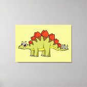 Schattigee afbeelding van een Stegosaurus dinosaur Canvas Afdruk (Voorkant)