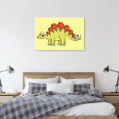 Schattigee afbeelding van een Stegosaurus dinosaur Canvas Afdruk (Insitu (Slaapkamer))