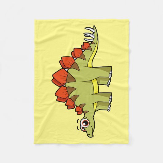 Schattigee afbeelding van een Stegosaurus dinosaur Fleece Deken (Voorkant)