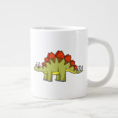 Schattigee afbeelding van een Stegosaurus dinosaur Grote Koffiekop (Rechts)