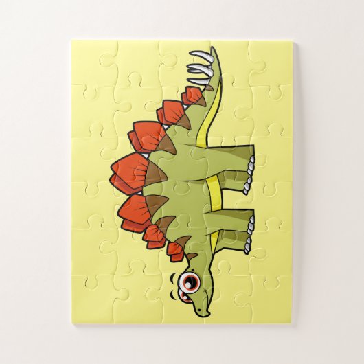 Schattigee afbeelding van een Stegosaurus dinosaur Legpuzzel (Verticaal)