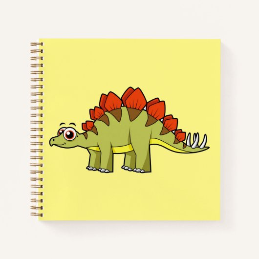 Schattigee afbeelding van een Stegosaurus dinosaur Notitieboek (Voorkant)