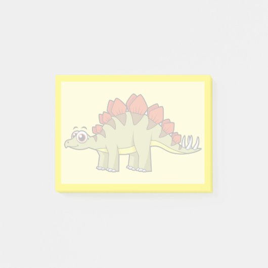 Schattigee afbeelding van een Stegosaurus dinosaur Post-it® Notes (Voorkant)