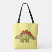 Schattigee afbeelding van een Stegosaurus dinosaur Tote Bag (Achterkant)
