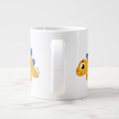 Schattigee afbeelding van een stegosaurus. grote koffiekop (Achterkant)