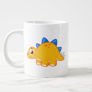 Schattigee afbeelding van een stegosaurus. grote koffiekop