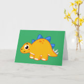 Schattigee afbeelding van een stegosaurus. kaart (Gele Bloem)