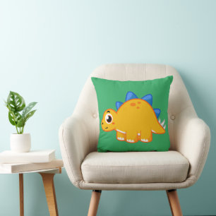 Schattigee afbeelding van een stegosaurus. kussen