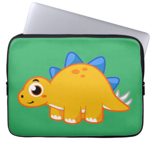 Schattigee afbeelding van een stegosaurus. laptop sleeve
