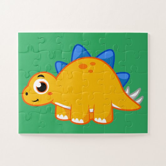 Schattigee afbeelding van een stegosaurus. legpuzzel (Horizontaal)