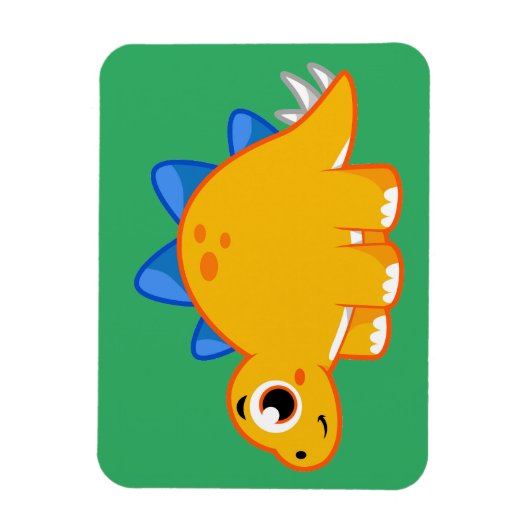 Schattigee afbeelding van een stegosaurus. magneet (Verticaal)