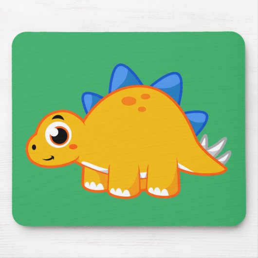 Schattigee afbeelding van een stegosaurus. muismat (Voorkant)