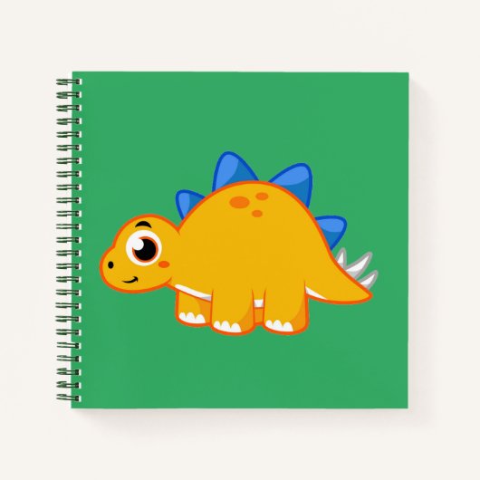 Schattigee afbeelding van een stegosaurus. notitieboek (Voorkant)