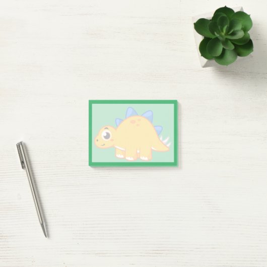 Schattigee afbeelding van een stegosaurus. post-it® notes (Kantoor)