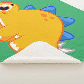 Schattigee afbeelding van een stegosaurus. sherpa deken (3/4)