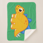 Schattigee afbeelding van een stegosaurus. sherpa deken (Voorkant)