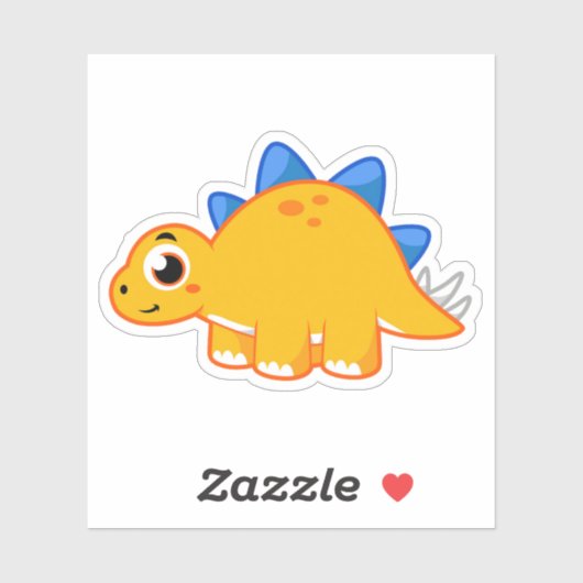 Schattigee afbeelding van een stegosaurus. sticker (Vel)