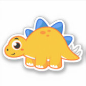 Schattigee afbeelding van een stegosaurus. sticker (Voorkant)