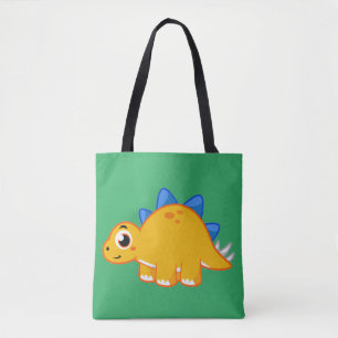 Schattigee afbeelding van een stegosaurus. tote bag