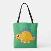 Schattigee afbeelding van een stegosaurus. tote bag (Achterkant)