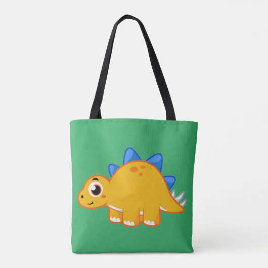 Schattigee afbeelding van een stegosaurus. tote bag (Achterkant)