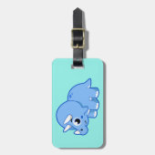 Schattigee afbeelding van een Triceratops dinosaur Bagagelabel (Voorkant verticaal)