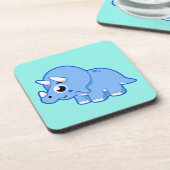 Schattigee afbeelding van een Triceratops dinosaur Bier Onderzetter (Linkerzijde)