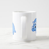 Schattigee afbeelding van een Triceratops dinosaur Grote Koffiekop (Achterkant)