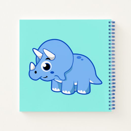 Schattigee afbeelding van een Triceratops dinosaur Notitieboek (Achterkant)