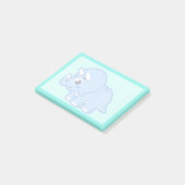 Schattigee afbeelding van een Triceratops dinosaur Post-it® Notes (Schuin)