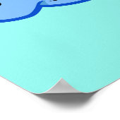 Schattigee afbeelding van een Triceratops dinosaur Poster (Hoek)