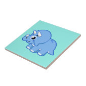 Schattigee afbeelding van een Triceratops dinosaur Tegeltje (Zijkant)