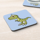 Schattigee afbeelding van een Tyrannosaurus rex. Bier Onderzetter (Linkerzijde)