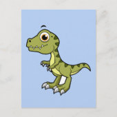 Schattigee afbeelding van een Tyrannosaurus rex. Briefkaart (Voorkant)