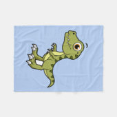 Schattigee afbeelding van een Tyrannosaurus rex. Fleece Deken (Voorkant (Horizontaal))